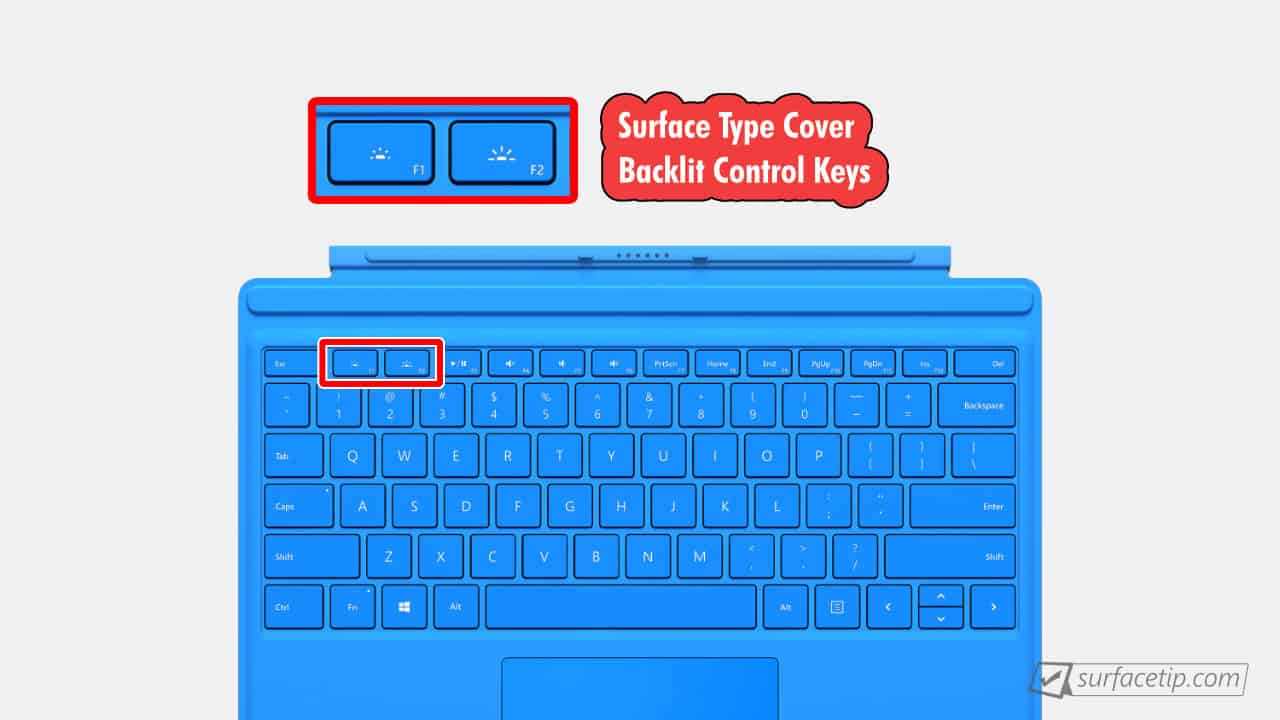 Surface pro keyboard backlight settings