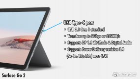 Surface Go 2 USB-C Port