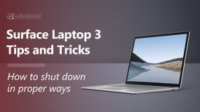 How to shut down Surface Laptop 3