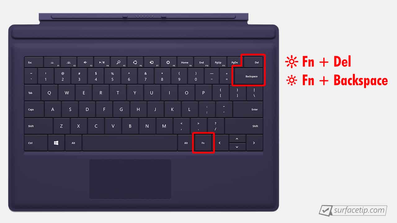 Surface Pro 3 Brightness Control Keys