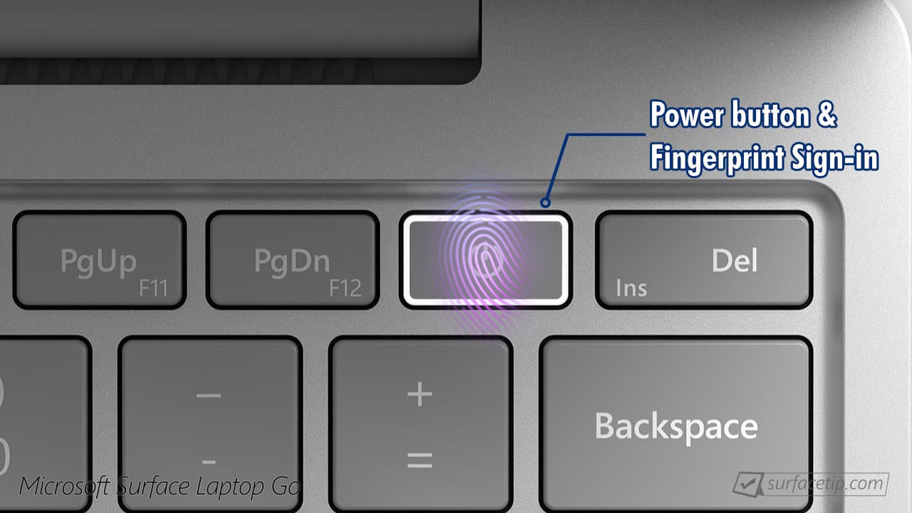 Surface Laptop Go Fingerprint Sign-in