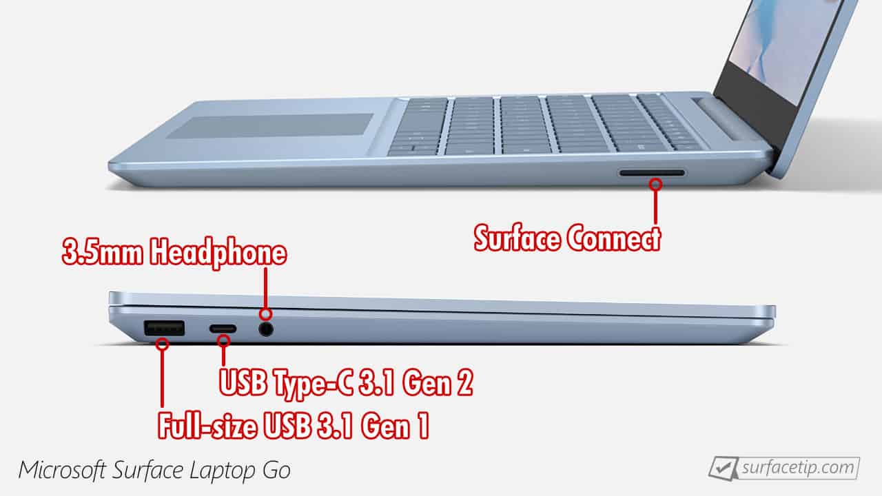 Surface Laptop Go Port's Information