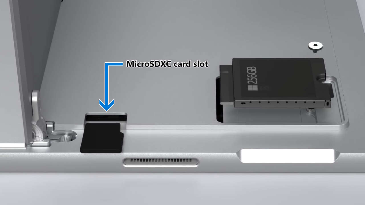 MicroSDXC Card Slot on Surface Pro 7 Plus