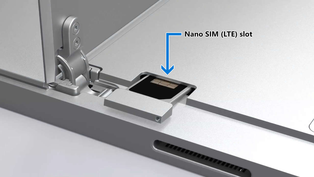 Nano SIM (LTE) Slot on Surface Pro 7 Plus