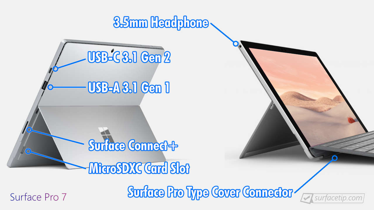 What’s ports on Microsoft Surface Pro 7?