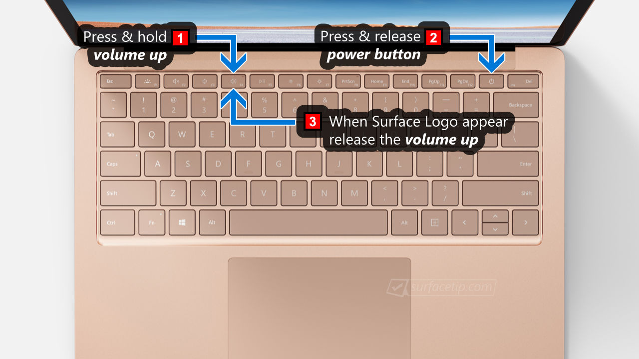How to Enter Surface Laptop 3/4 UEFI/BIOS Settings