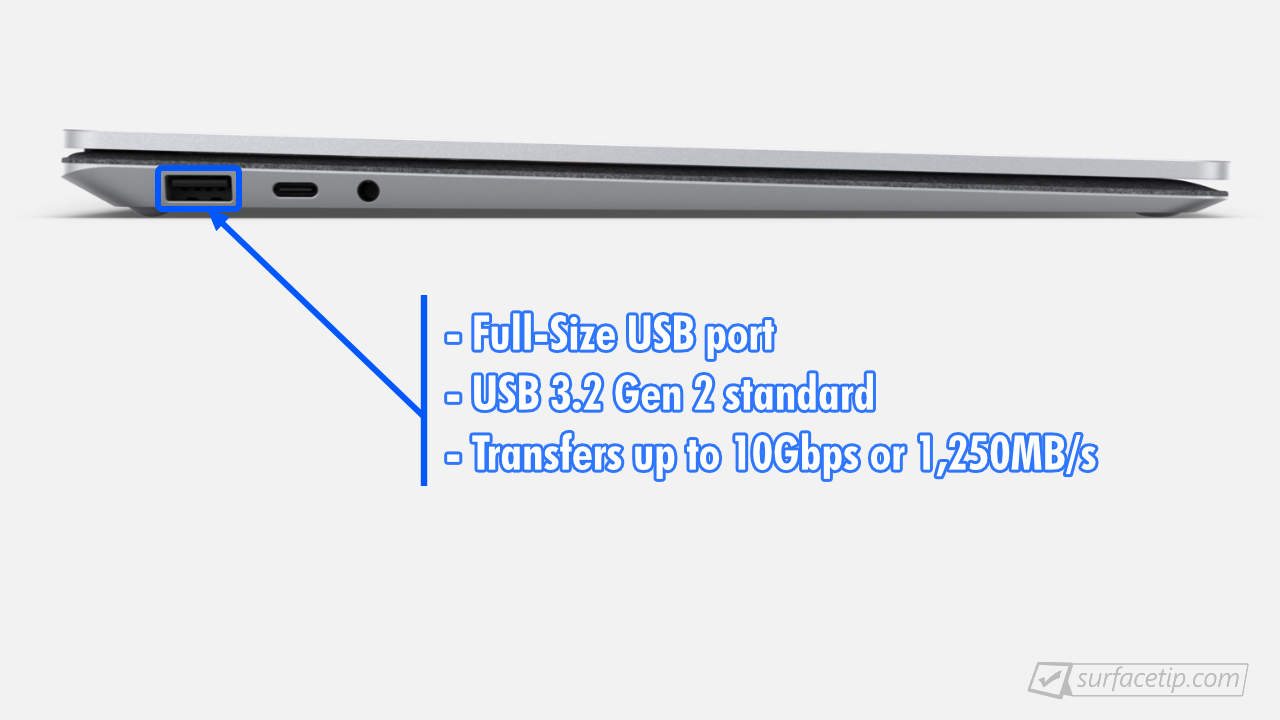 Does Surface Laptop 4 have USB-A port?