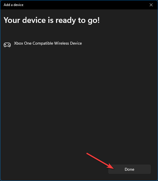 Xbox Controller - Your device is ready