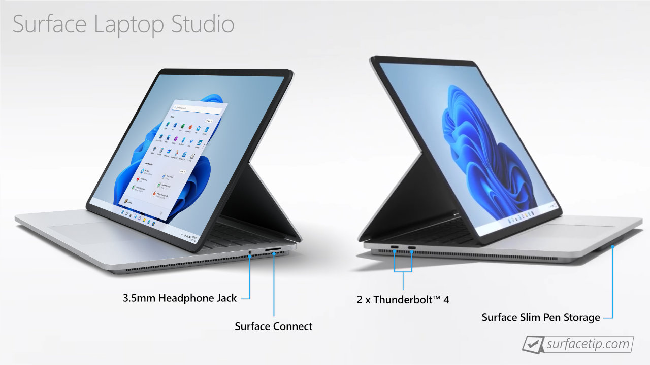 Surface Laptop Studio Ports