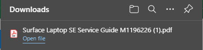 Surface Laptop SE Service Guide Downloaded