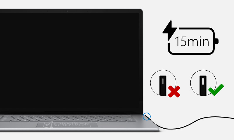 Recharge Surface Laptop for 15 minutes