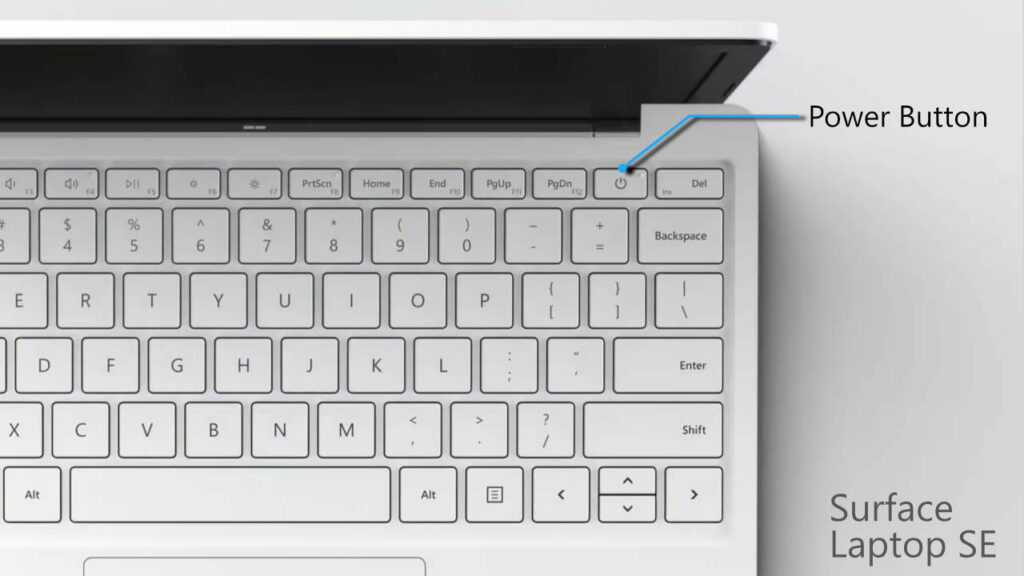 Surface Laptop SE Power Button