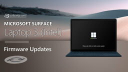 Surface Laptop 3 with Intel gets new (October 12, 2023) firmware updates